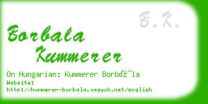 borbala kummerer business card